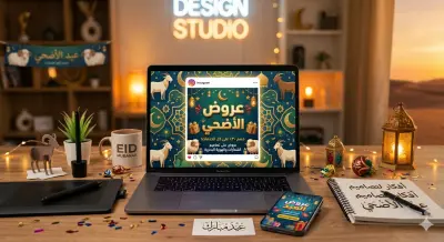 عروض العيد الأضحى🔥 تصميم إعلانات سوشيال ميديا احترافية+لوجو+تصميم ٥ بوستات سوشيال ميديا