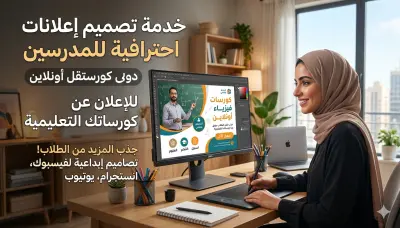 تصميم اعلانات للمدرسين والمدربين للاعلان عن كورسات تعليميه