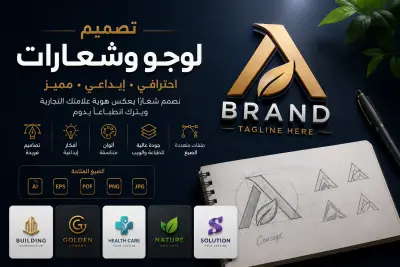 تصميم لوجو وشعارات بطريقة احترافية وجذابة مقابل 5$