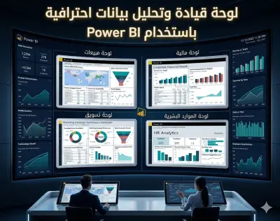 صورة العمل سأقوم بتحليل بياناتك وإنشاء Dashboard احترافية باستخدام Power BI