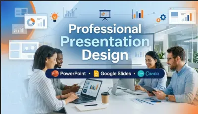 سأقوم بتصميم Presentation احترافي وجذاب لأعمالك ودراستك