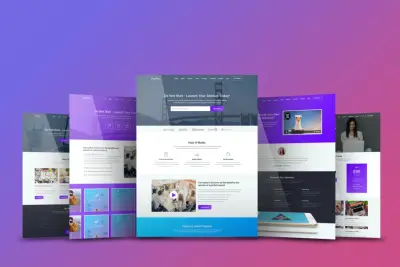إنشاء صفحة ويب احترافية باستخدام React أو Next.js (صفحة واحدة)