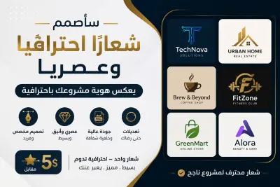 سأصمم شعارًا احترافيًا وعصريًا يعكس هوية مشروعك باحترافية