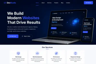 إنشاء صفحة ويب احترافية (Landing Page) متجاوبة وسريعة باستخدام HTML و CSS و JavaScript