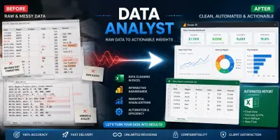 سأقوم بتنظيف ومعالجة بيانات Excel أو CSV بشكل احترافي