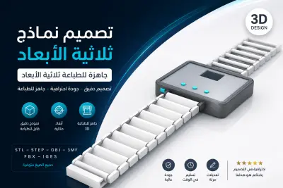 تصميم نماذج ثلاثية الأبعاد (3D) جاهزة للطباعة 3D Printing