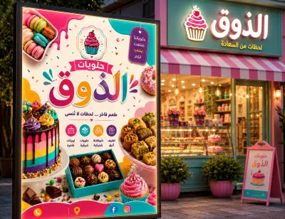 تصميم بوستر احترافي للمحلات