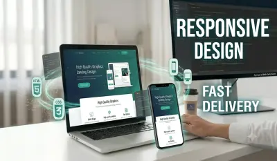 تصميم وبرمجة صفحة هبوط (Landing Page) متجاوبة واحترافية لمشروعك
