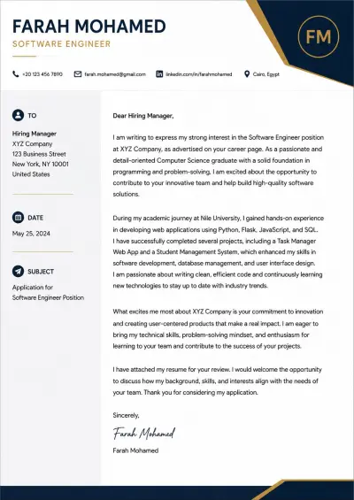cover letter