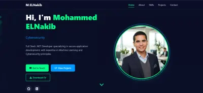 سأقوم بإنشاء موقع Portfolio احترافي من صفحة واحدة لعرض أعمالك ومهاراتك