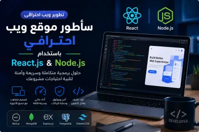 سأطور موقع ويب احترافي باستخدام React.js و Node.js