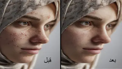 إزالة الحبوب وتنعيم البشرة للصور الشخصية