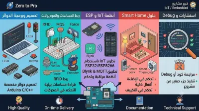 تنفيذ وبرمجة مشاريع إنترنت الأشياء باستخدام Arduino و ESP