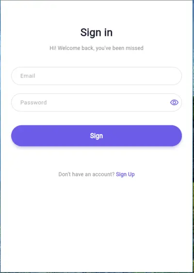 سأقوم بإنشاء شاشه Sign In باستخدام Flutter