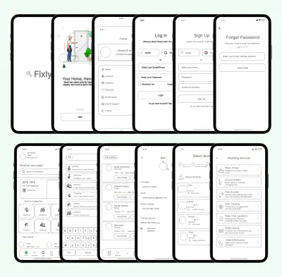 رسم الهياكل السلكية وتدفق المستخدم (Wireframing & User Flow)