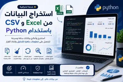 استخراج البيانات من Excel وCSV باستخدام Python
