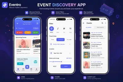 خدمة تطوير تطبيقات الفعاليات وحجز الأحداث (Event Discovery)