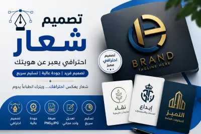 سأصمم لك شعار (Logo) احترافي وجذاب يعبر عن هويتك
