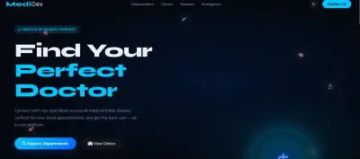 إنشاء موقع طبي متكامل مع عرض التخصصات والأطباء