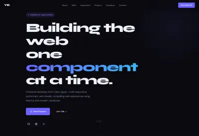 تصميم portfolio