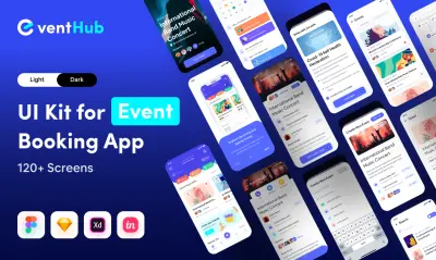 تصميم وبرمجة تطبيق حجز فعاليات (Event Booking App UI) احترافي + 120 شاشة - Flutter