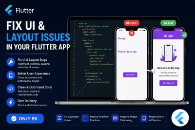 سأقوم بتحليل وإصلاح الأخطاء والمشاكل الموجودة في تطبيق Flutter الخاص بك بدقة وسرعة.