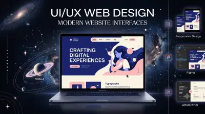 سأصمم لك واجهة موقع ويب عصرية وجذابة UI Design