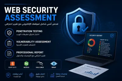 سأقوم بفحص موقعك الإلكتروني واكتشاف الثغرات الأمنية مع تقرير احترافي