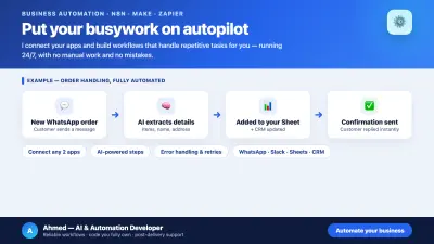 أتمتة المهام والأعمال وربط تطبيقاتك عبر n8n و Make و Zapier