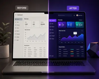 سأعيد تصميم واجهة تطبيق أو موقع بشكل احترافي وعصري (UI Redesign)