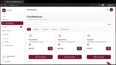 سأقوم بتطوير Web App لعنل نظام صيدلي ذكي