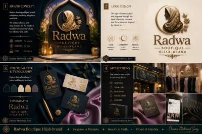تصميم ابداعي مميز براند لوك كامل وهوية بصرية