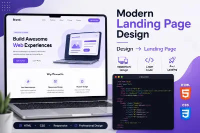 تصميم landing page
