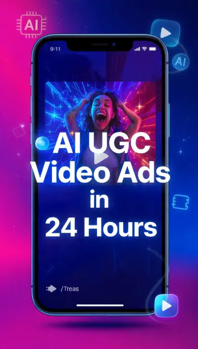 اصمم لك فيديو UGC اعلاني بالذكاء الاصطناعي خلال 24 ساعة