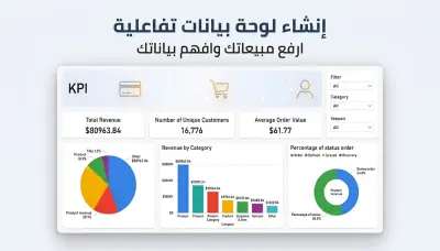 تصميم Dashboard تفاعلية على برنامج Power BI و Excel
