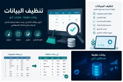 تسليم ملف البيانات بعد التنظيف مع الكود المستخدم (عند الطلب).
