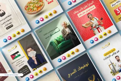 تصميم بوستات سوشيال ميديا وحملات إعلانية