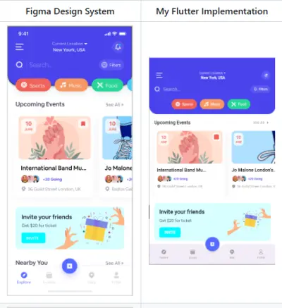 سأقوم بتحويل تصميم Figma إلى واجهات Flutter احترافية ومتجاوبة