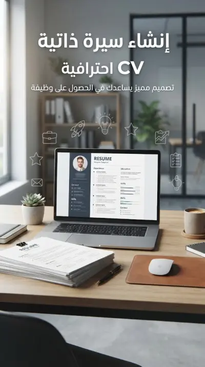سأصمم لك سيرة ذاتية احترافية ATS بالعربية أو الإنجليزية.