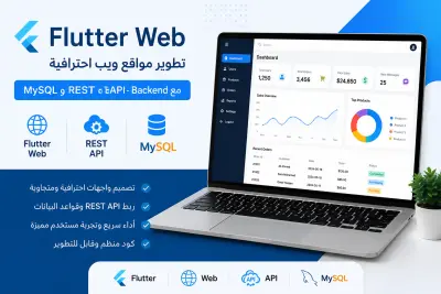 تطوير مواقع ويب احترافية باستخدام Flutter Web وربطها بـ REST API وMySQL