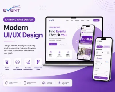 تصميم واجهة Landing Page احترافية لموقعك باستخدام Figma
