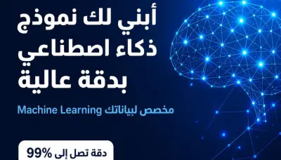 سأبني لك نموذج ذكاء اصطناعي (Machine Learning) مخصص لبياناتك بدقة عالية