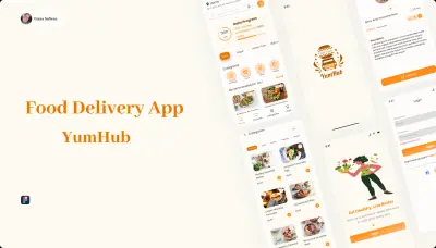 تصميم تطبيق Healthy Food Delivery  UI/UX باستخدام Figma
