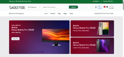 متجر إلكتروني مميز باستخدام HTML وCSS وJavaScript