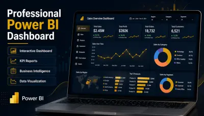 سأصمم Dashboard احترافي على Power BI لتحليل البيانات