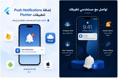 سأقوم بإضافة الإشعارات Push Notifications إلى تطبيق Flutter