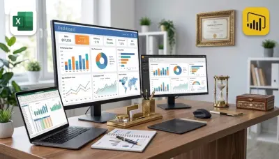 تحليل البيانات وإعداد تقارير داشبورد عبر Excel و Power BI