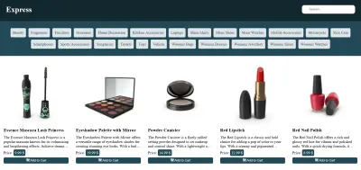 سأصمم واجهة متجر إلكتروني متجاوبة باستخدام HTML وCSS وJavaScript