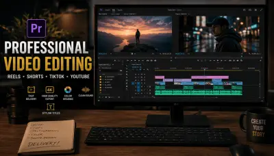 مونتاج الفيديوهات القصيرة (Reels & Shorts) باستخدام Adobe Premiere Pro