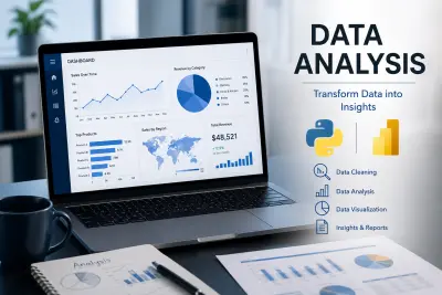 اسم الخدمة  تحليل البيانات واستخراج رؤى احترافية باستخدام Python وPower BI
